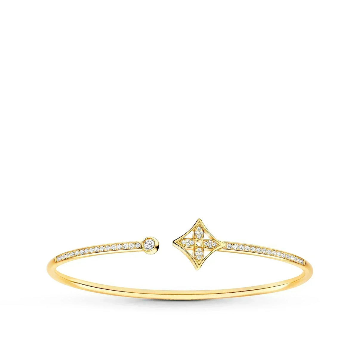 [LumiVibe]IDYLLE GOLD OPEN BRACELET DIAMOND PAVED