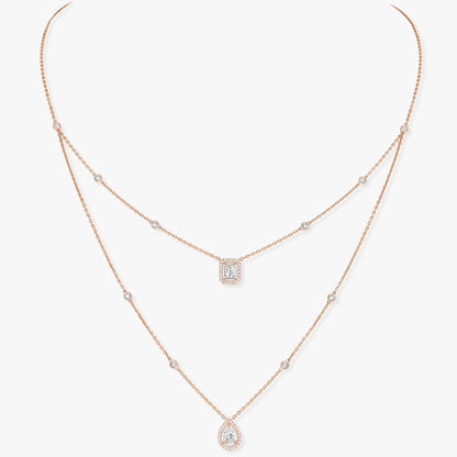 [LumiVibe]MY TWIN 2 ROW DIAMOND NECKLACE