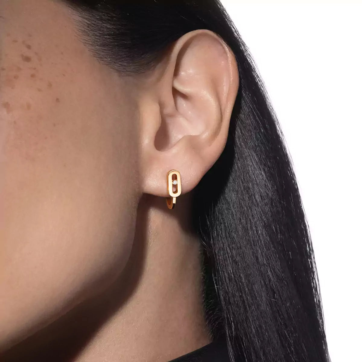[LumiVibe]Diamond Mini Hoop Earrings Move Classique