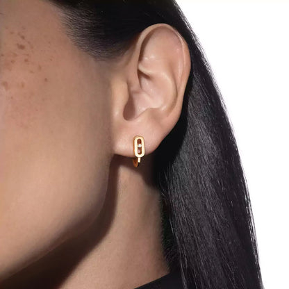 [LumiVibe]Diamond Mini Hoop Earrings Move Classique