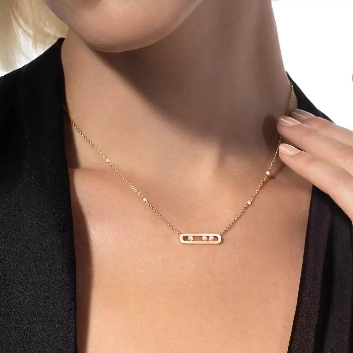 [LumiVibe] Baby Move Gold Diamond Necklace