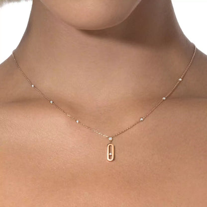 [LumiVibe] Move Uno Gold Diamond Long Necklace