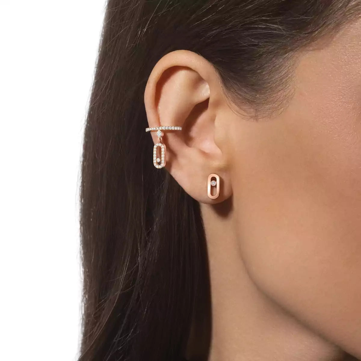 [LumiVibe]Move Uno Diamond Stud Earrings