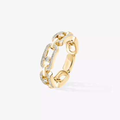 [LumiVibe]Move Link Pave_-Set Diamond Ring in Gold