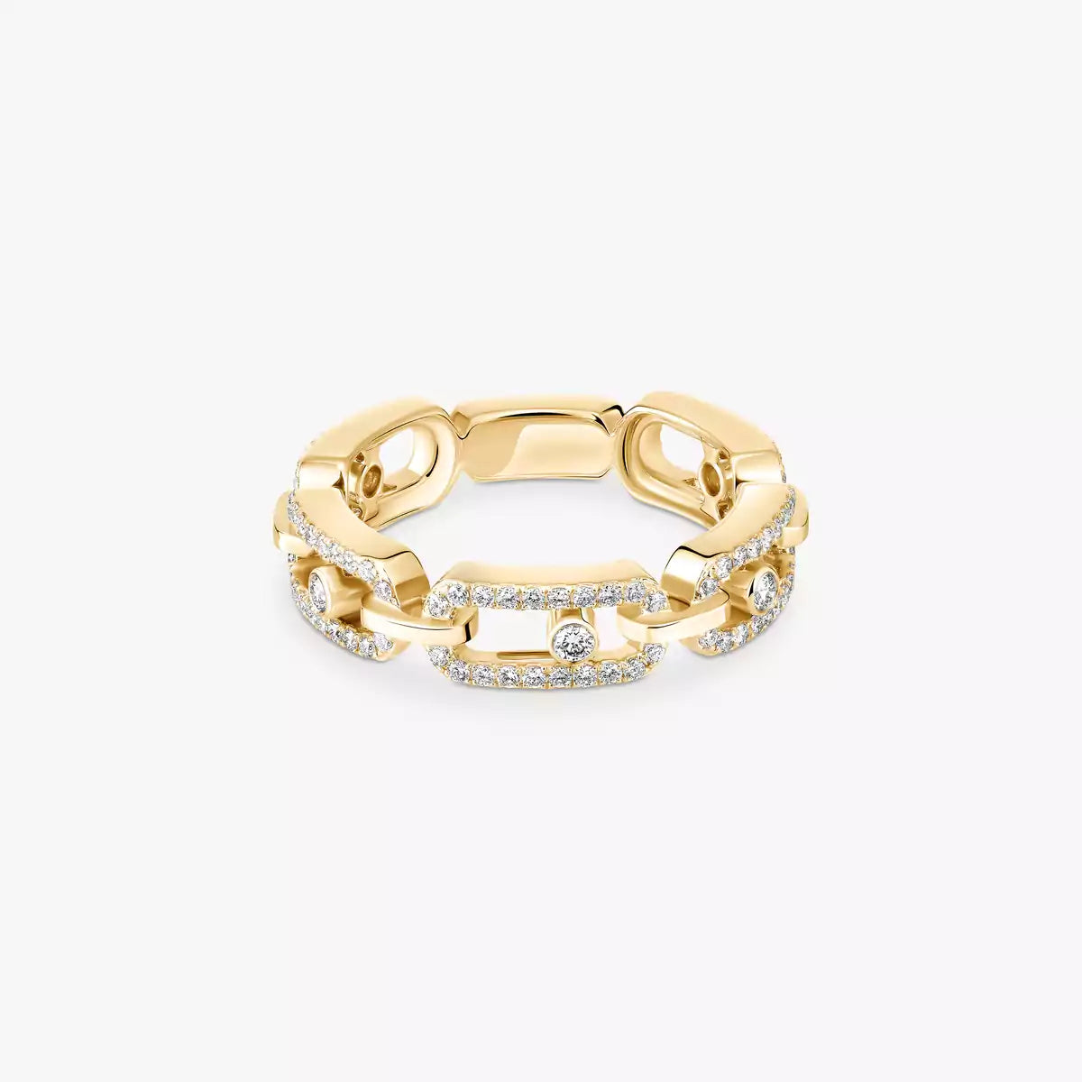 [LumiVibe]Move Link Pave_-Set Diamond Ring in Gold