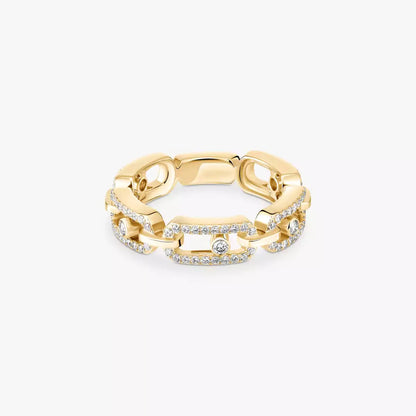 [LumiVibe]Move Link Pave_-Set Diamond Ring in Gold