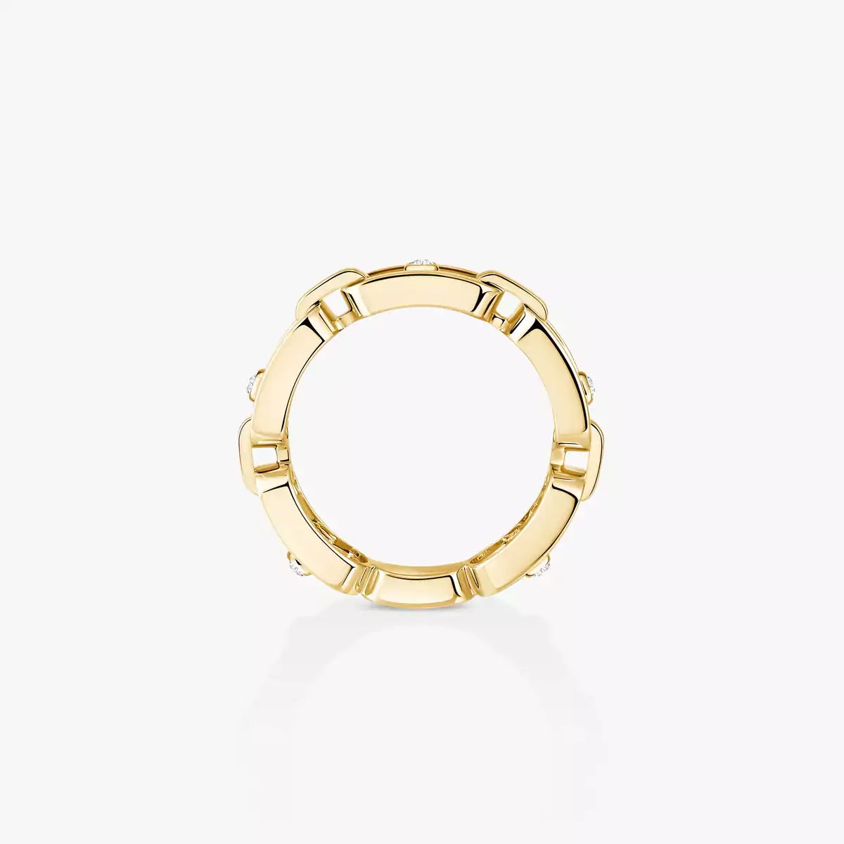[LumiVibe]Move Link Pave_-Set Diamond Ring in Gold