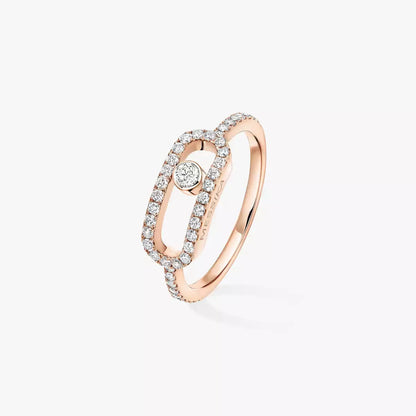 [LumiVibe]Move Uno Diamond Ring in Gold