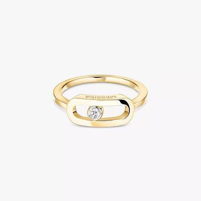 [LumiVibe]Move Uno Diamond Ring in Gold
