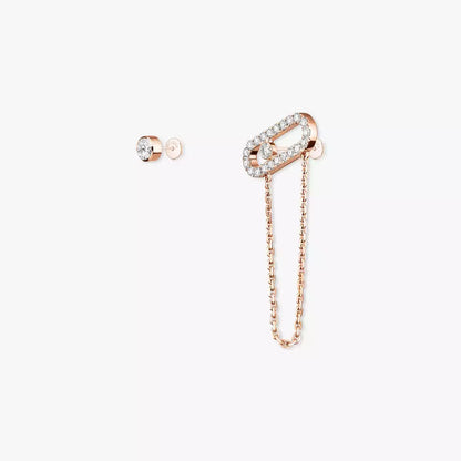[LumiVibe]Move Uno Diamond Earrings