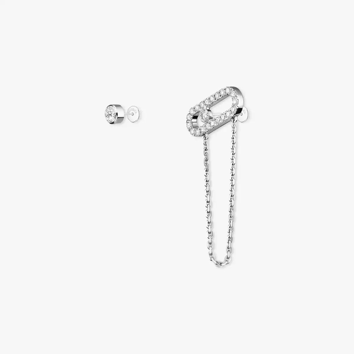 [LumiVibe]Move Uno Diamond Earrings