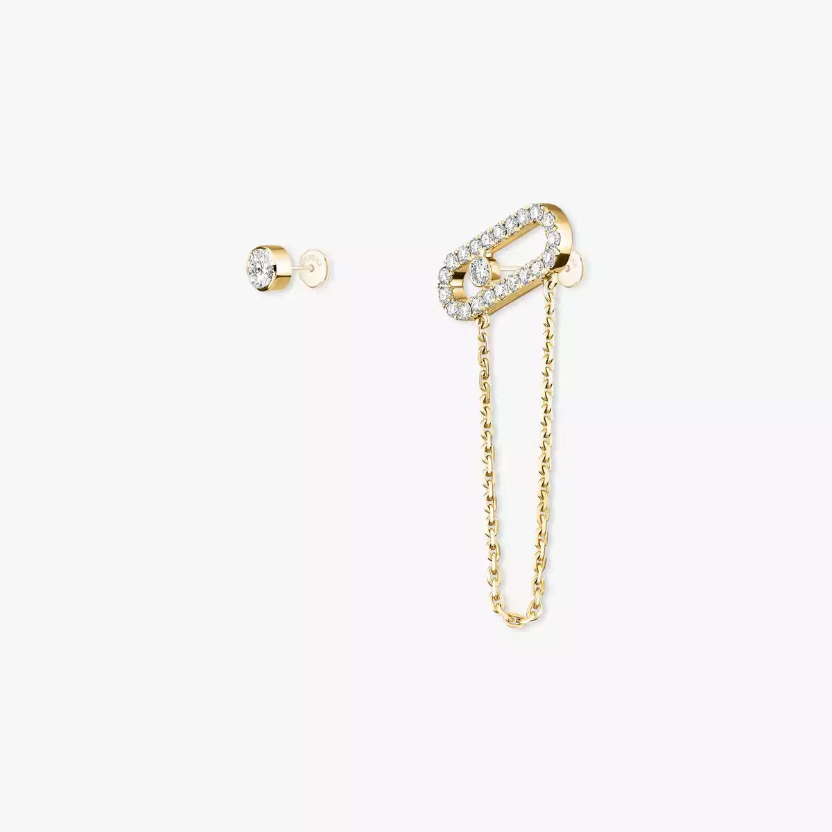 [LumiVibe]Move Uno Diamond Earrings