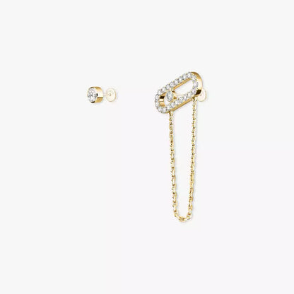 [LumiVibe]Move Uno Diamond Earrings