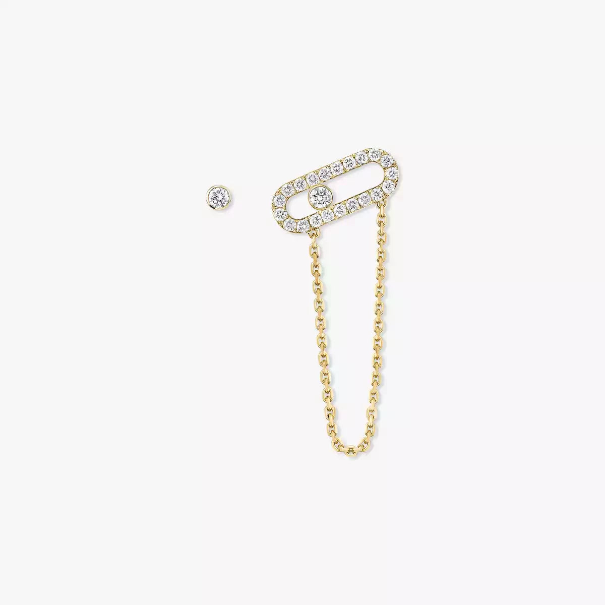[LumiVibe]Move Uno Diamond Earrings
