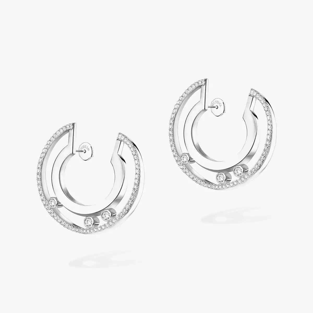 [LumiVibe]Move Romane Small Diamond Hoop Earrings