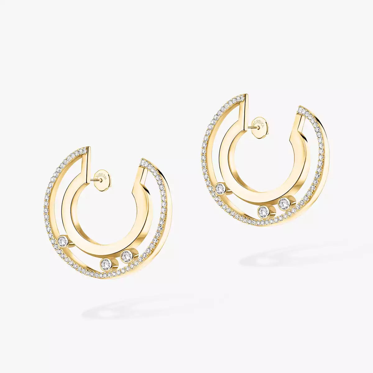 [LumiVibe]Move Romane Small Diamond Hoop Earrings