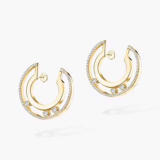 [LumiVibe]Move Romane Small Diamond Hoop Earrings