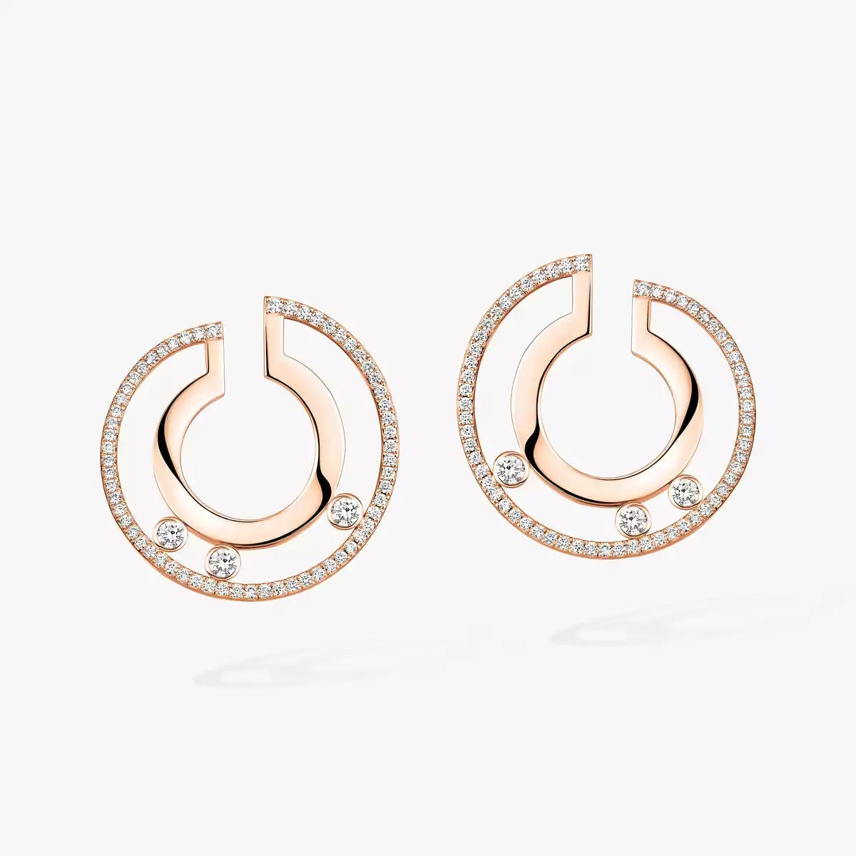 [LumiVibe]Move Romane Small Diamond Hoop Earrings