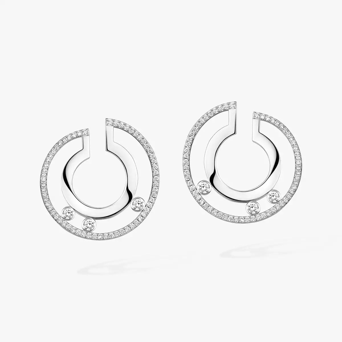 [LumiVibe]Move Romane Small Diamond Hoop Earrings