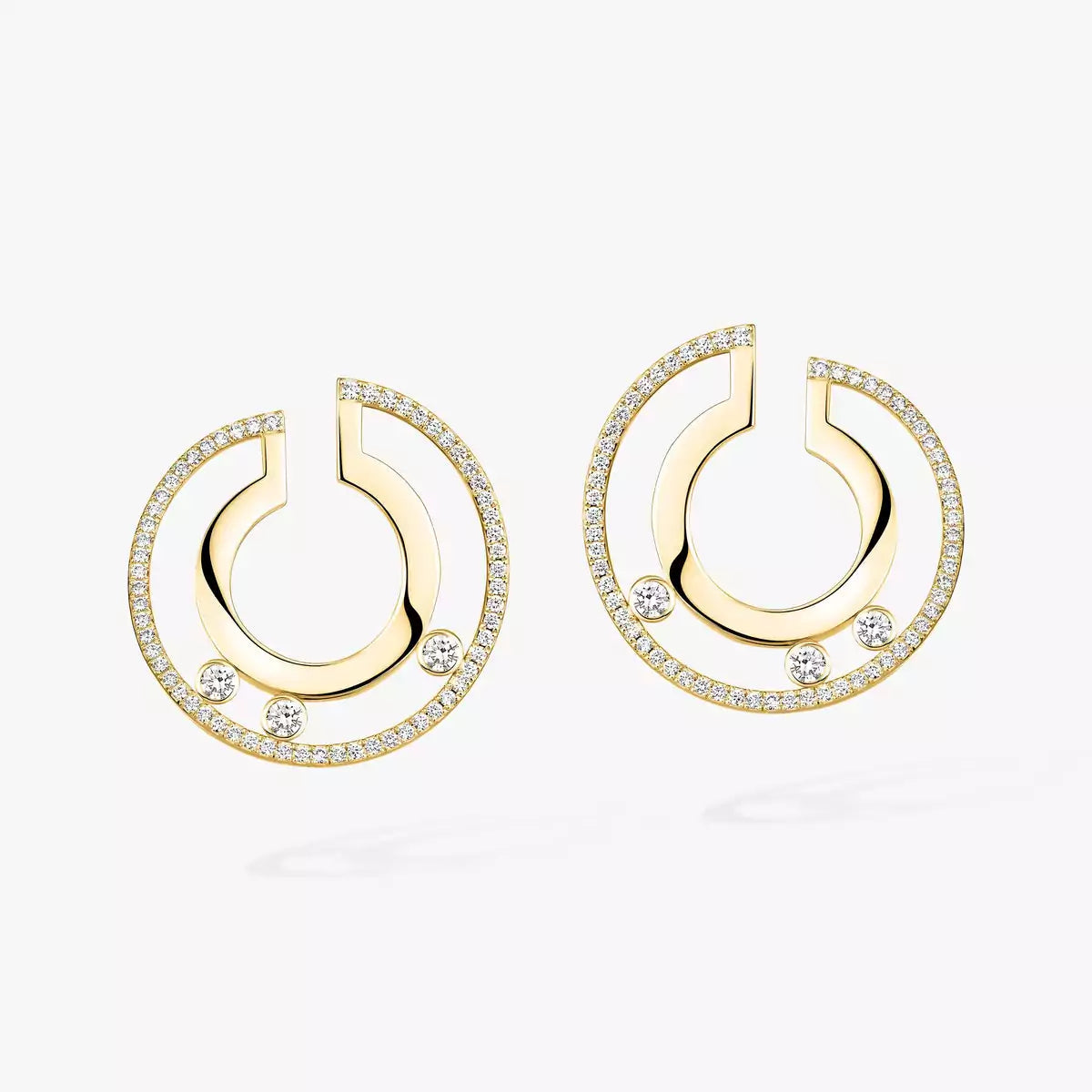 [LumiVibe]Move Romane Small Diamond Hoop Earrings