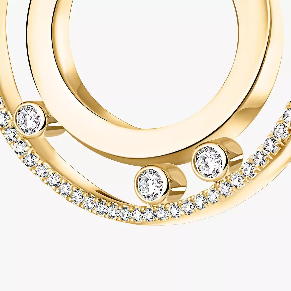 [LumiVibe]Move Romane Small Diamond Hoop Earrings