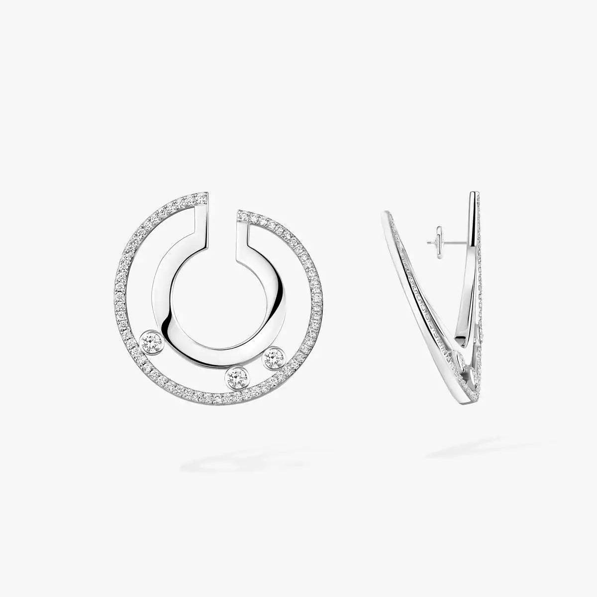[LumiVibe]Move Romane Small Diamond Hoop Earrings