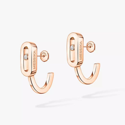 [LumiVibe]Diamond Mini Hoop Earrings Move Classique
