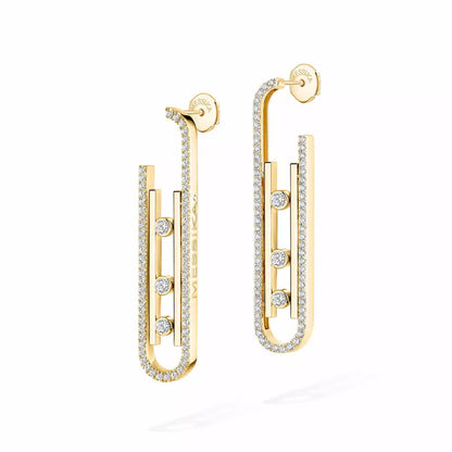 [LumiVibe]Diamond Pendant Earrings Move 10Th