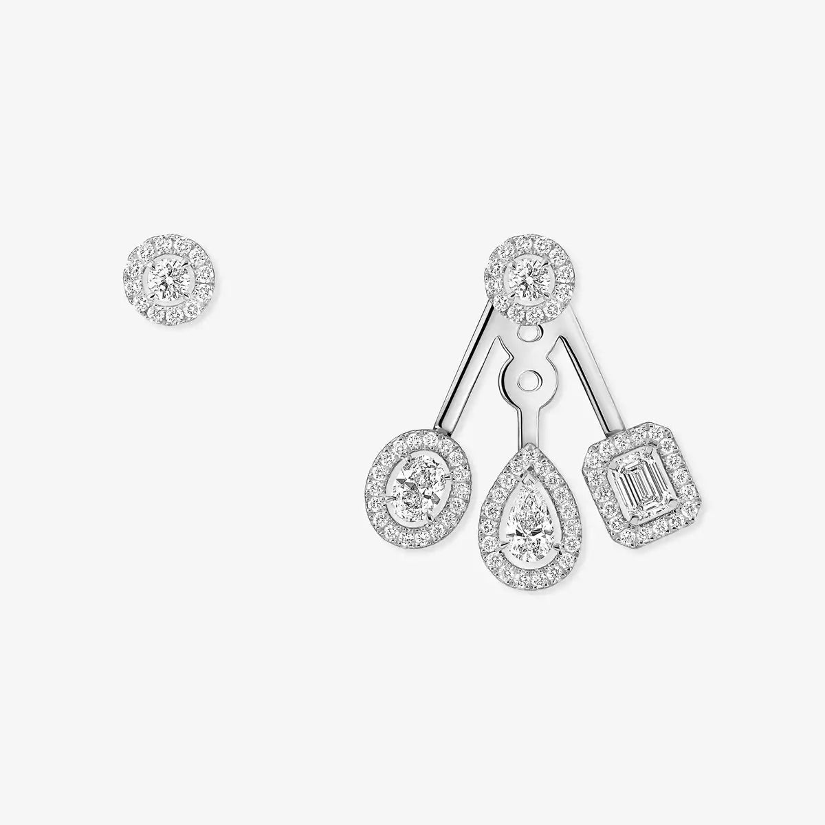 [LumiVibe] My Twin Trio  Diamond Earrings