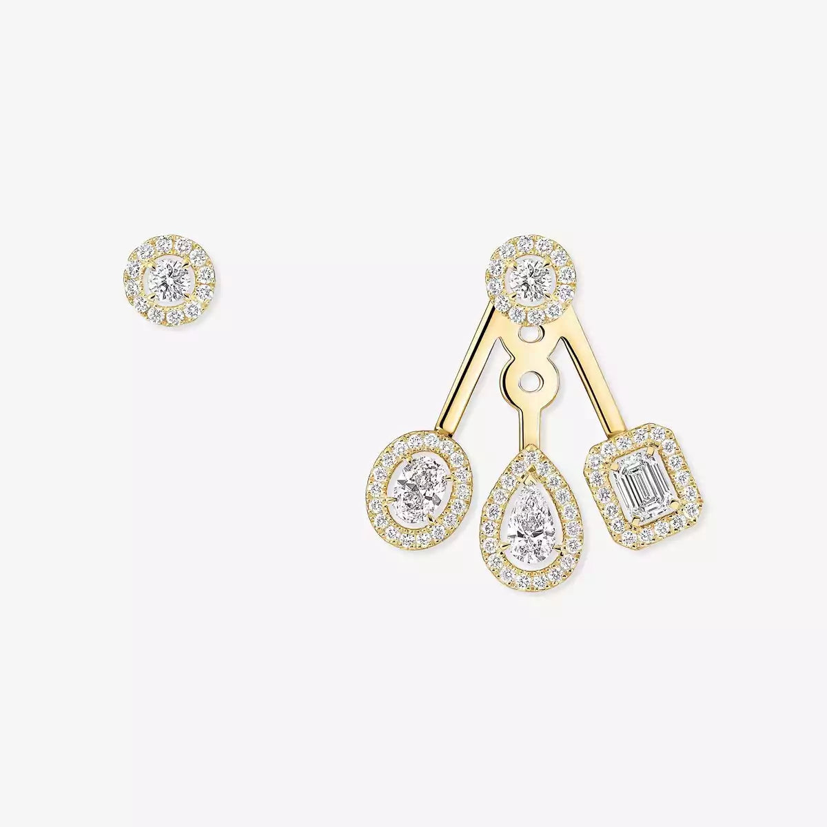 [LumiVibe] My Twin Trio  Diamond Earrings