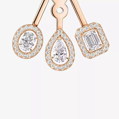 [LumiVibe] My Twin Trio  Diamond Earrings