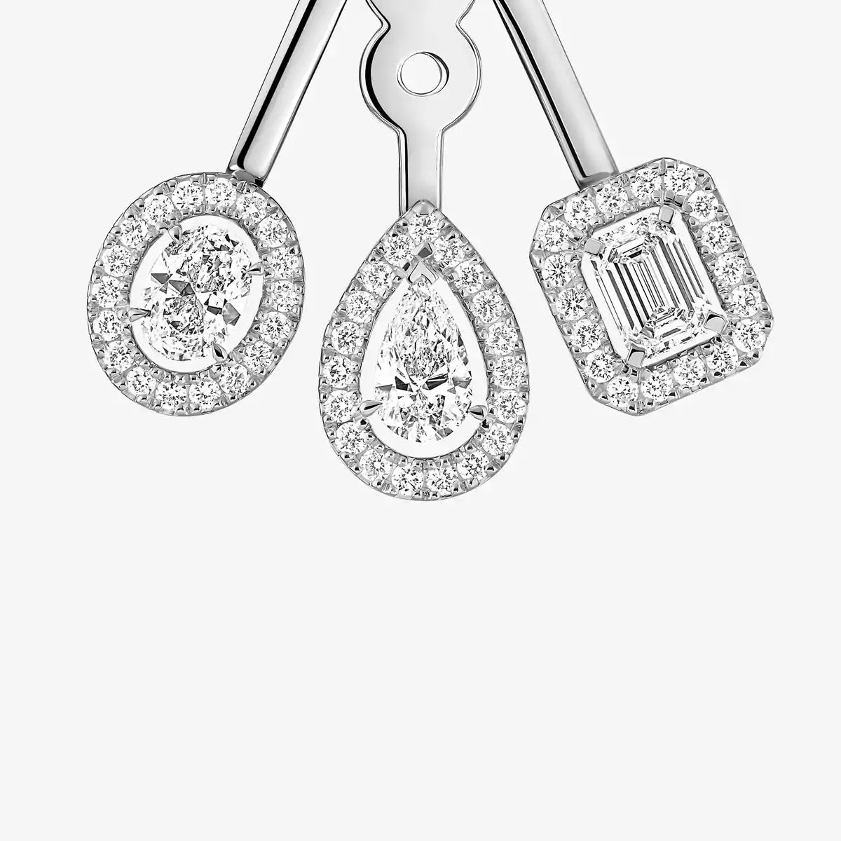 [LumiVibe] My Twin Trio  Diamond Earrings