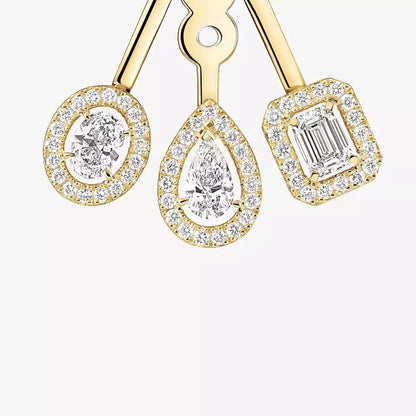 [LumiVibe] My Twin Trio  Diamond Earrings