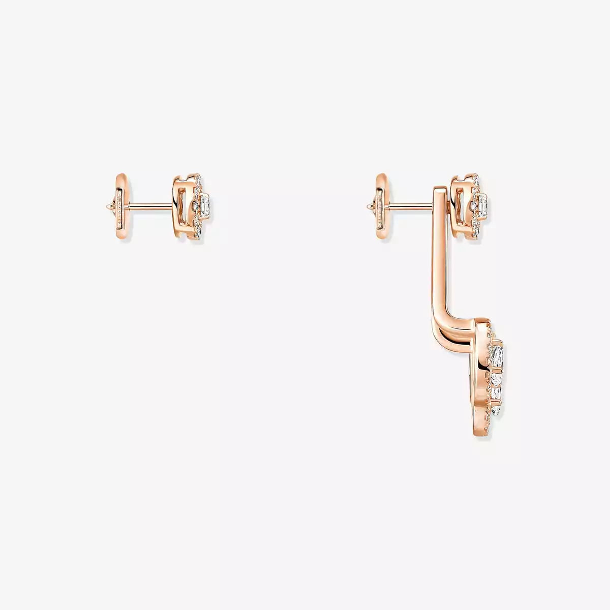 [LumiVibe] My Twin Trio  Diamond Earrings