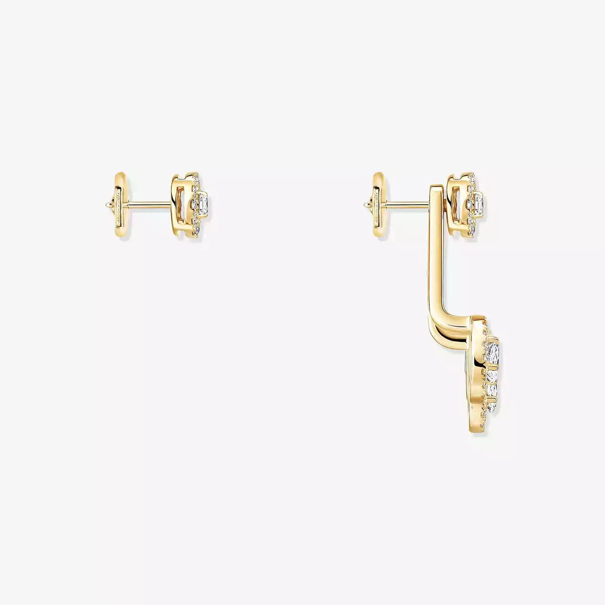 [LumiVibe] My Twin Trio  Diamond Earrings