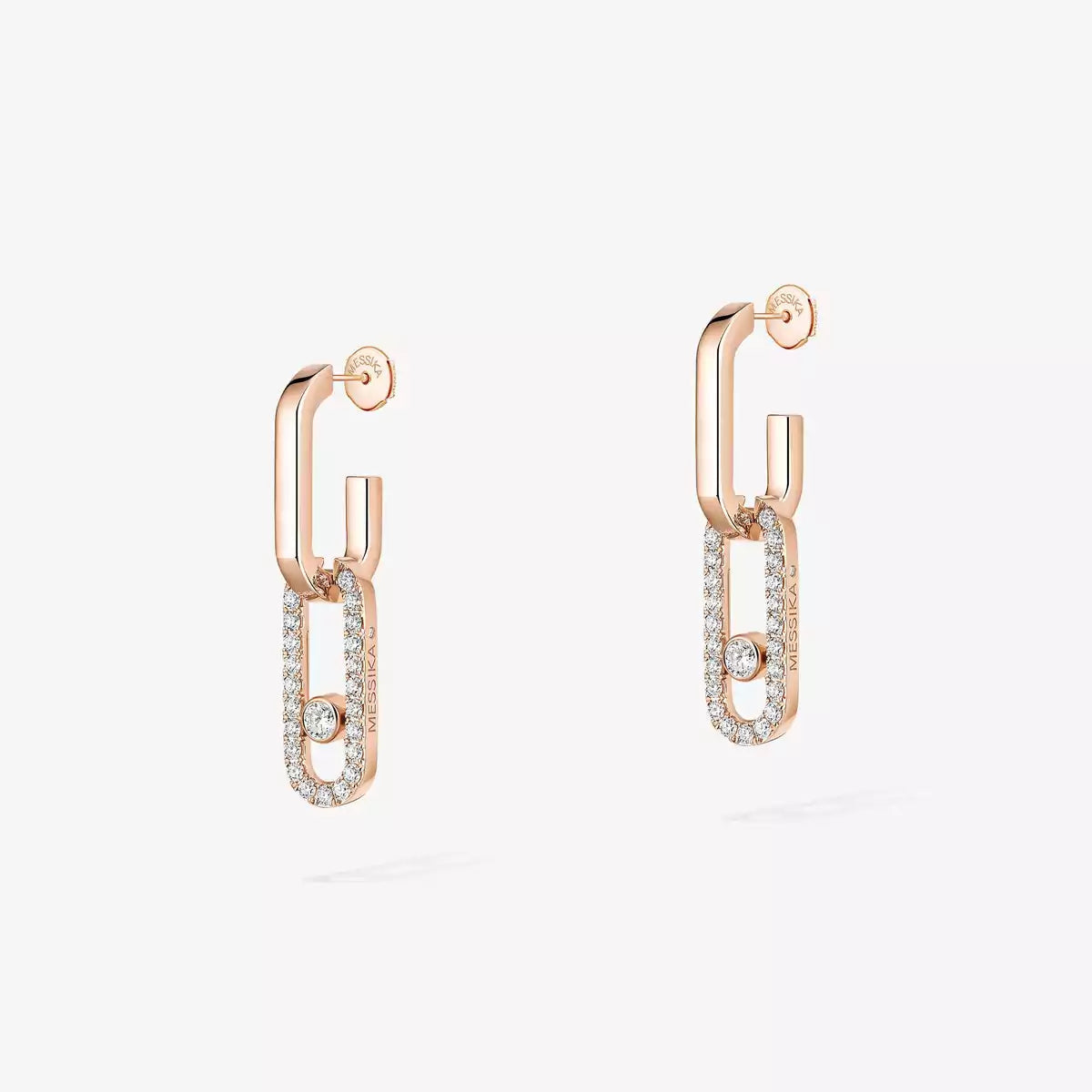 [LumiVibe]Move Link Diamond Earrings