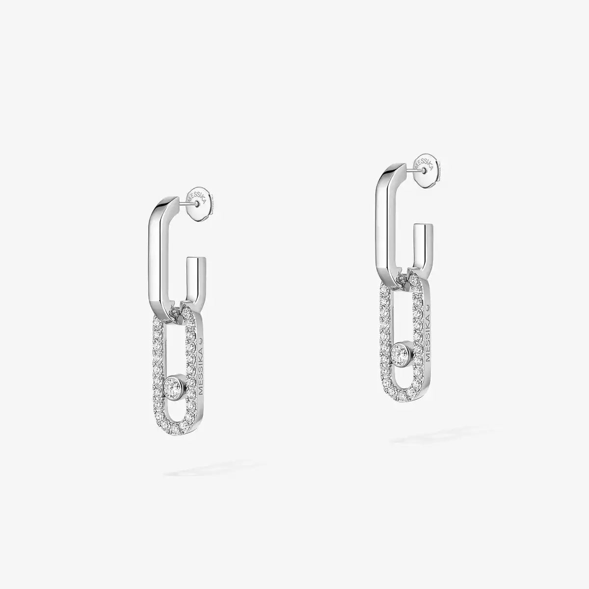 [LumiVibe]Move Link Diamond Earrings