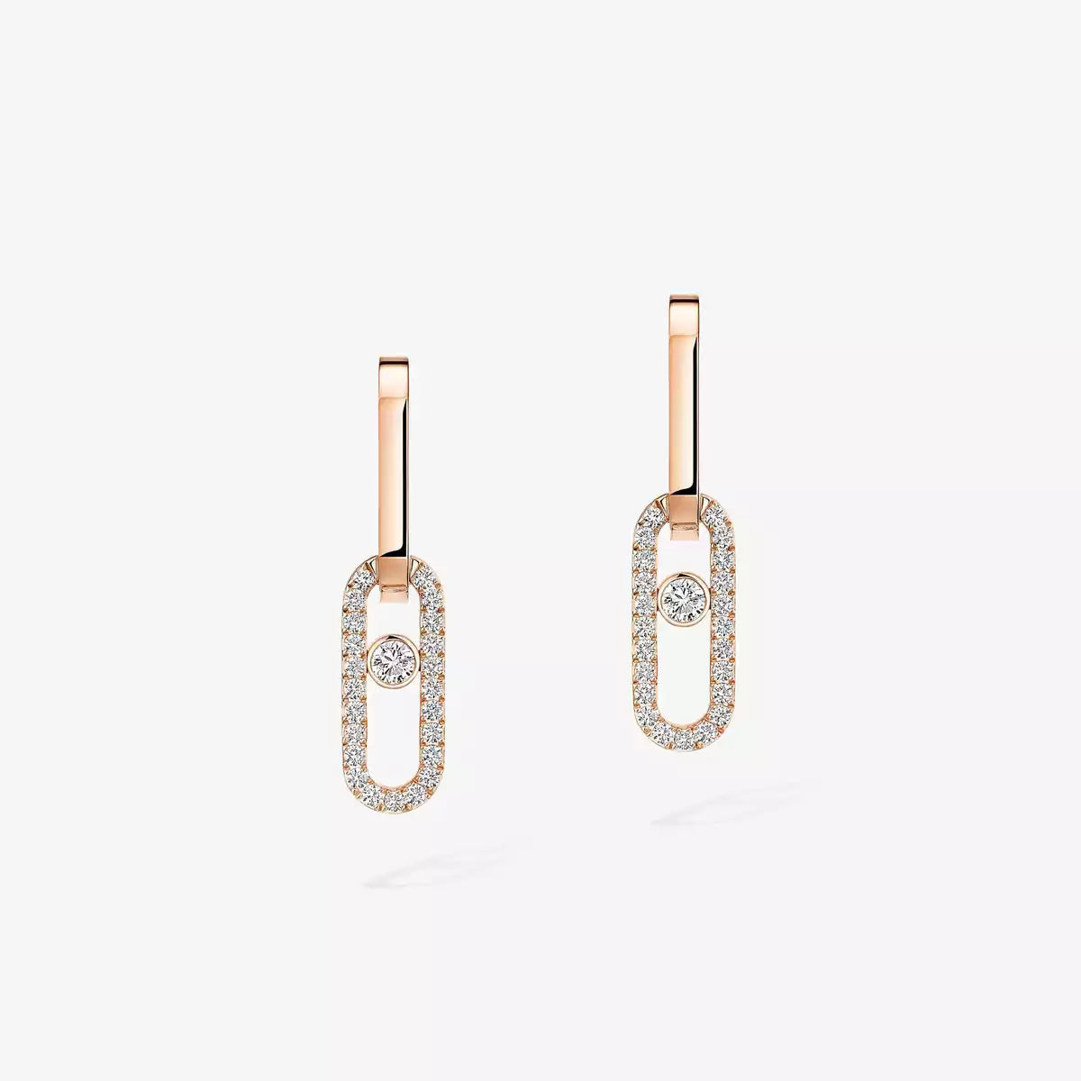 [LumiVibe]Move Link Diamond Earrings