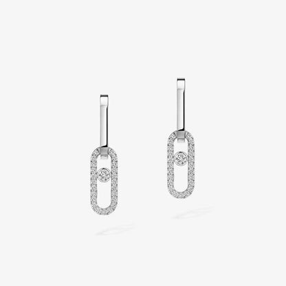 [LumiVibe]Move Link Diamond Earrings