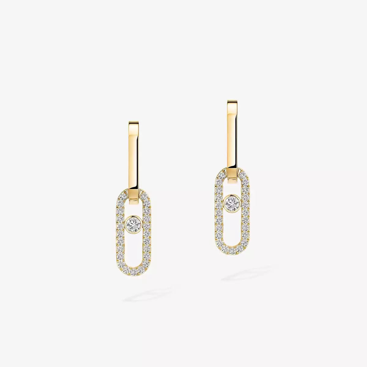 [LumiVibe]Move Link Diamond Earrings