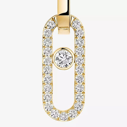 [LumiVibe]Move Link Diamond Earrings