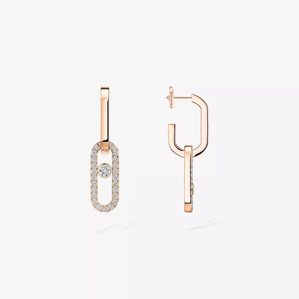 [LumiVibe]Move Link Diamond Earrings