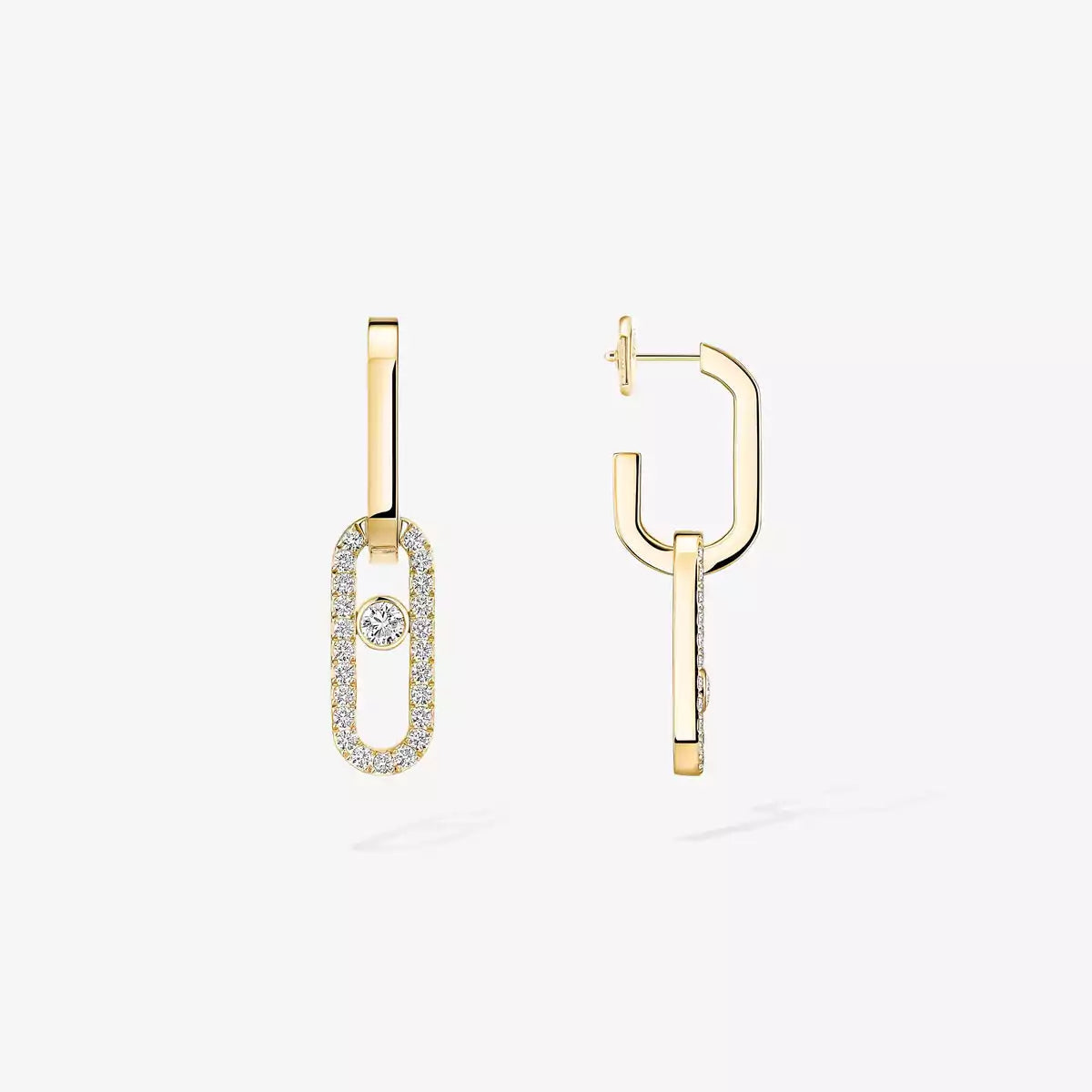 [LumiVibe]Move Link Diamond Earrings