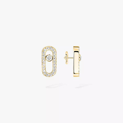 [LumiVibe]Move Uno Diamond Earrings