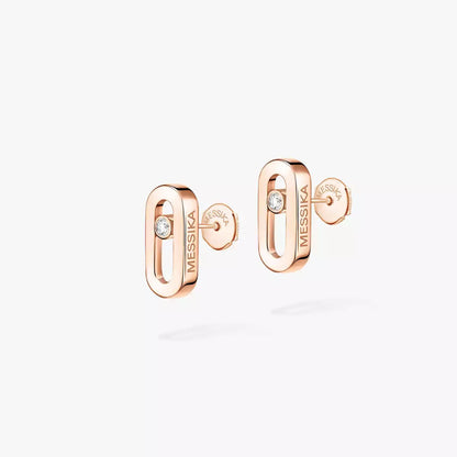 [LumiVibe]Move Uno Diamond Stud Earrings