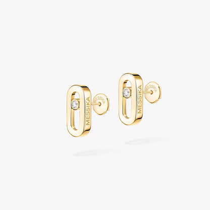 [LumiVibe]Move Uno Diamond Stud Earrings