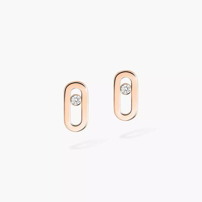 [LumiVibe]Move Uno Diamond Stud Earrings
