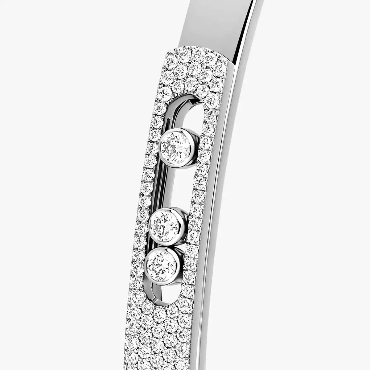[LumiVibe]Move Noa Rose Gold Pavé Diamond Bangle Bracelet