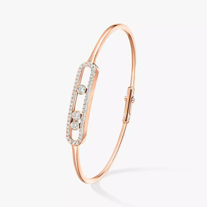 [LumiVibe]Move Pavé Diamond Bangle Bracelet M