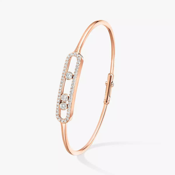 [LumiVibe]Move Pavé Diamond Bangle Bracelet M